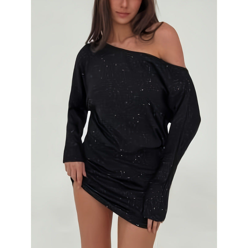 Women's Fashion Personality Asymmetric Tight Dress