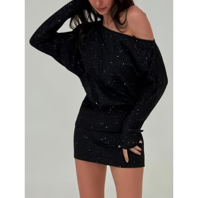 Women's Fashion Personality Asymmetric Tight Dress