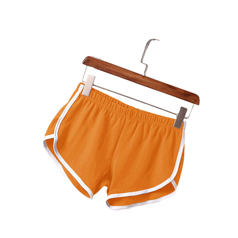 Solid Color Breathable Workout Shorts Women's Candy Color Hot Pants Shorts