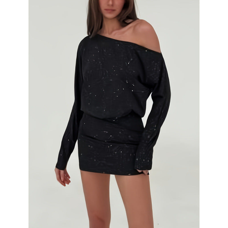 Women's Fashion Personality Asymmetric Tight Dress