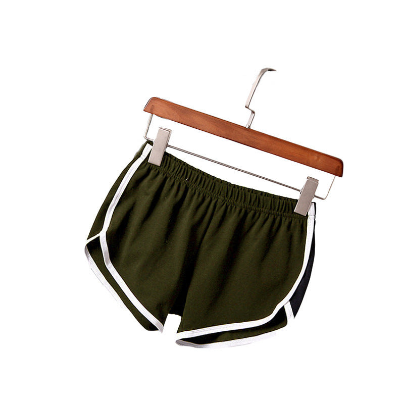 Solid Color Breathable Workout Shorts Women's Candy Color Hot Pants Shorts