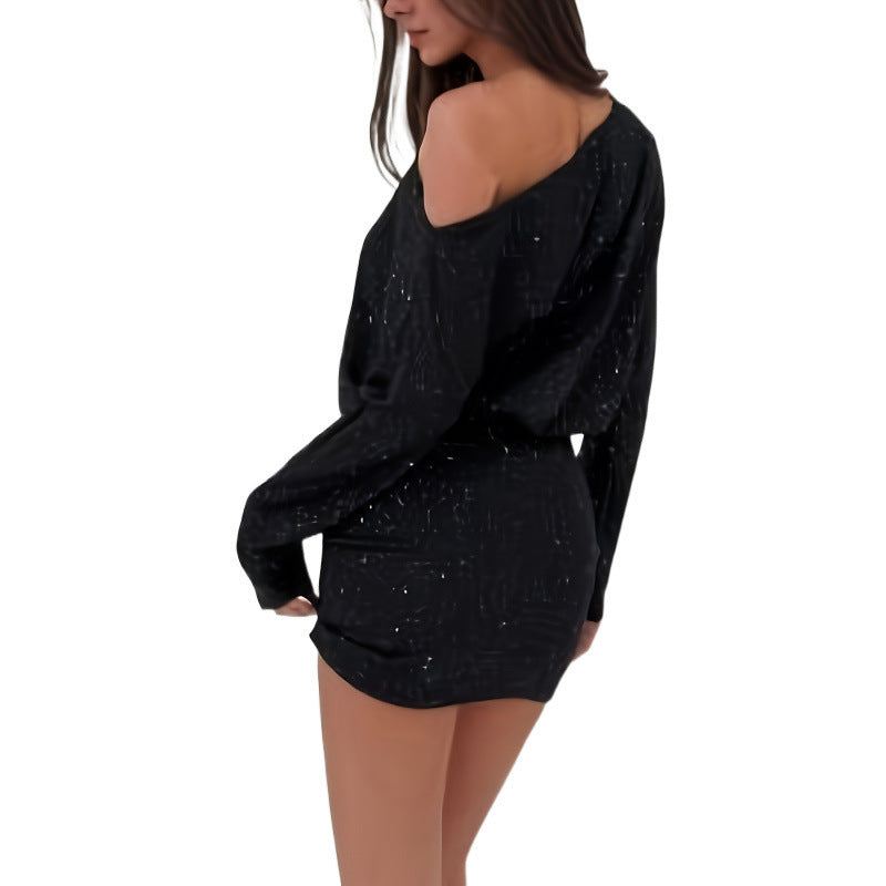 Women's Fashion Personality Asymmetric Tight Dress